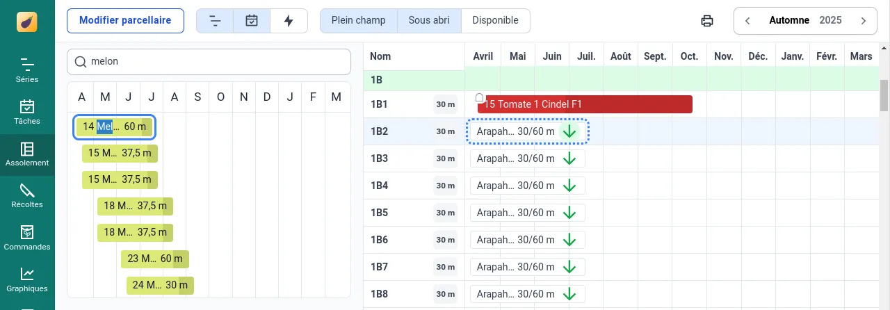 Assigner à plusieurs emplacements