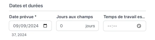 Ajout de séries, date et durée