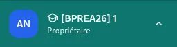 Icône toque de diplomé à côté du nom de ferme de formation